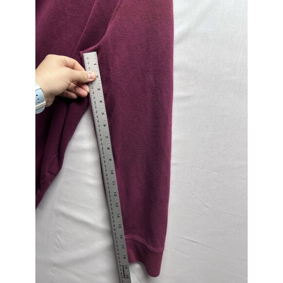 Polo Ralph Lauren Estate Rib Men’s L 1/4 Zip Maroon Pullover Sweatshirt - Picture 5 of 7